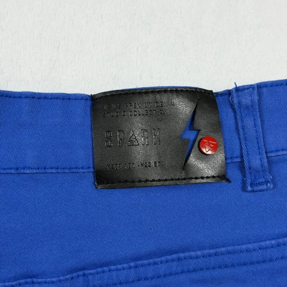 Spark Denim Shorts Mens W-36 Royal Blue Excellent Studio Collection USA Made